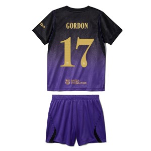 Barcelona Anthony Gordon #17 Jalkapallovaatteet Lasten Vieraspeliasu 2026-27 Lyhythihainen (+ Lyhyet housut)